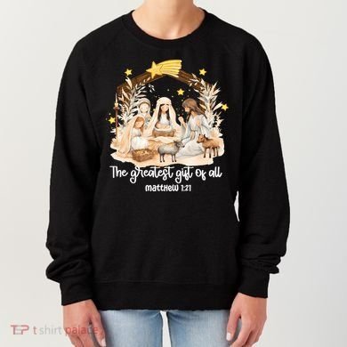 Jesus Christmas Nativity Scene Women's Sweatshirt