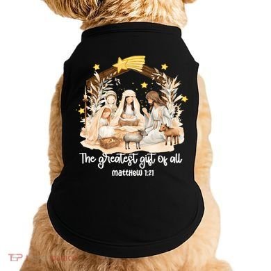 Jesus Christmas Nativity Scene Doggie Tank