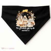 Jesus Christmas Nativity Scene USA-Made Doggie Bandana thumb 0