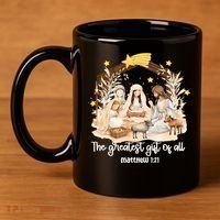 Jesus Christmas Nativity Scene 11oz C Handle Ceramic Mug thumb 4