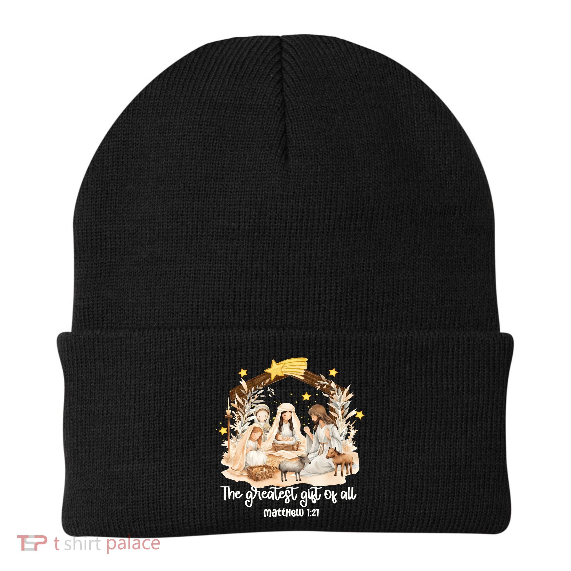 Jesus Christmas Nativity Scene Beanie