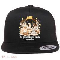 Jesus Christmas Nativity Scene Flat Bill Trucker Hat thumb 0
