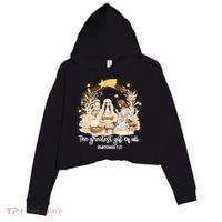 Jesus Christmas Nativity Scene Crop Fleece Hoodie thumb 0