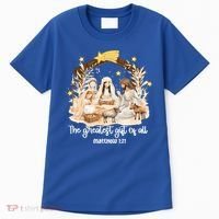 Jesus Christmas Nativity Scene Tall T-Shirt thumb 0