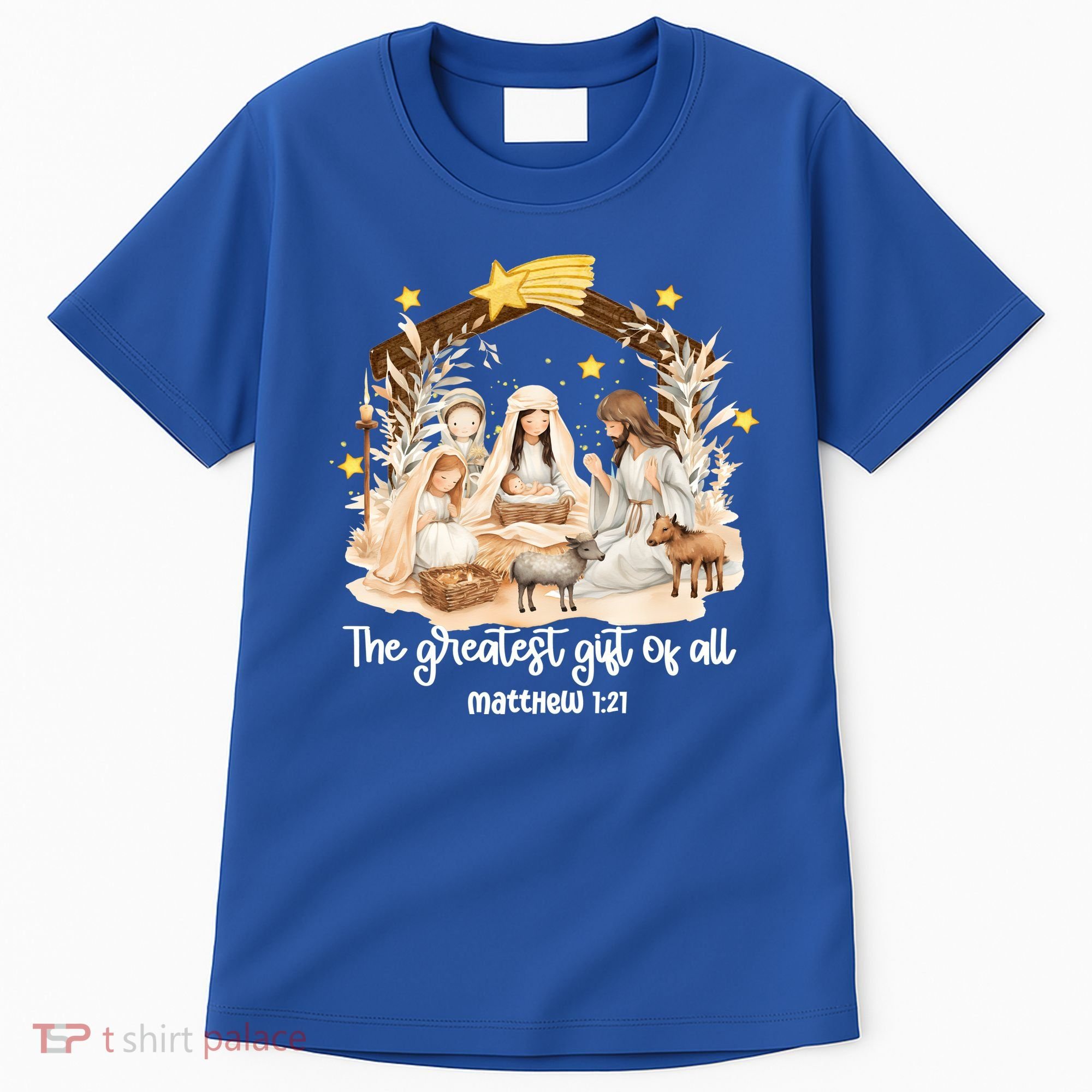 Jesus Christmas Nativity Scene Tall T-Shirt