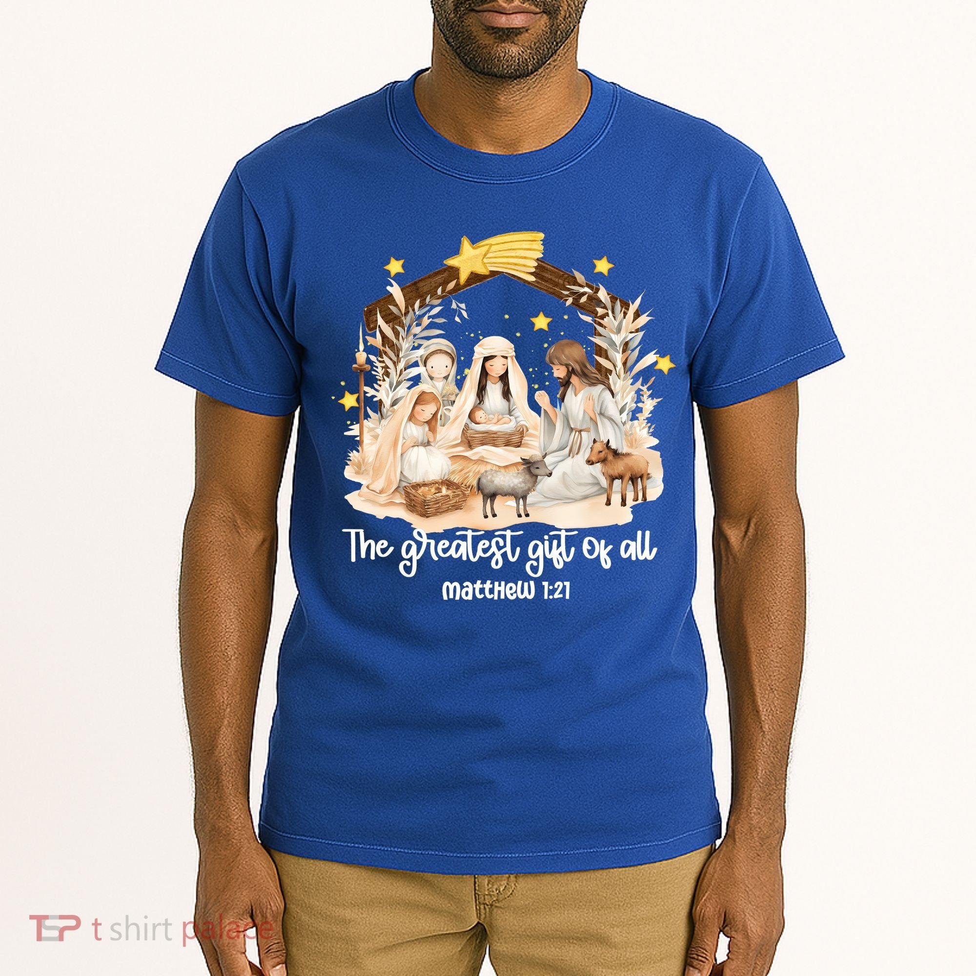 Jesus Christmas Nativity Scene Tall T-Shirt