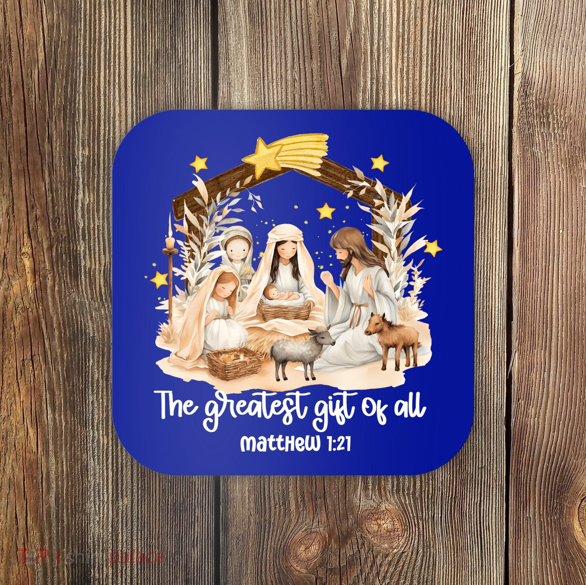 Jesus Christmas Nativity Scene Coaster