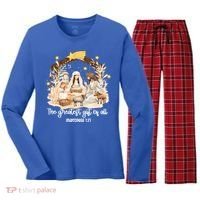 Jesus Christmas Nativity Scene Women's Long Sleeve Flannel Pajama Set  thumb 0