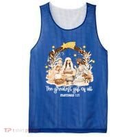 Jesus Christmas Nativity Scene Mesh Reversible Basketball Jersey Tank thumb 0