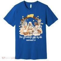 Jesus Christmas Nativity Scene Premium T-Shirt thumb 0