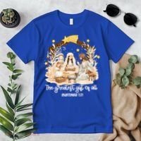 Jesus Christmas Nativity Scene Premium T-Shirt thumb 2