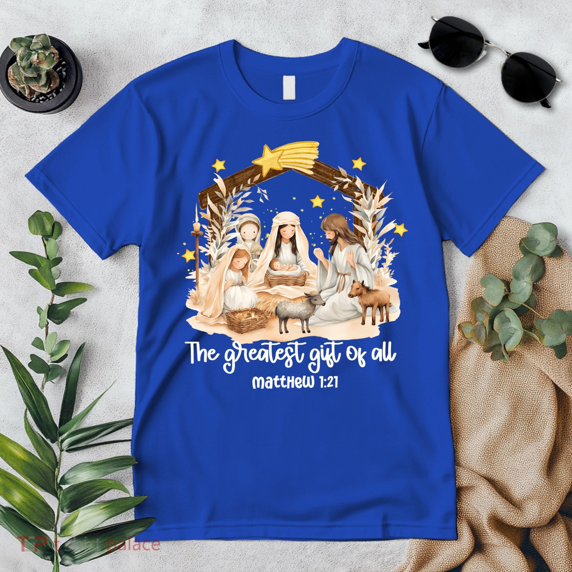 Jesus Christmas Nativity Scene Premium T-Shirt