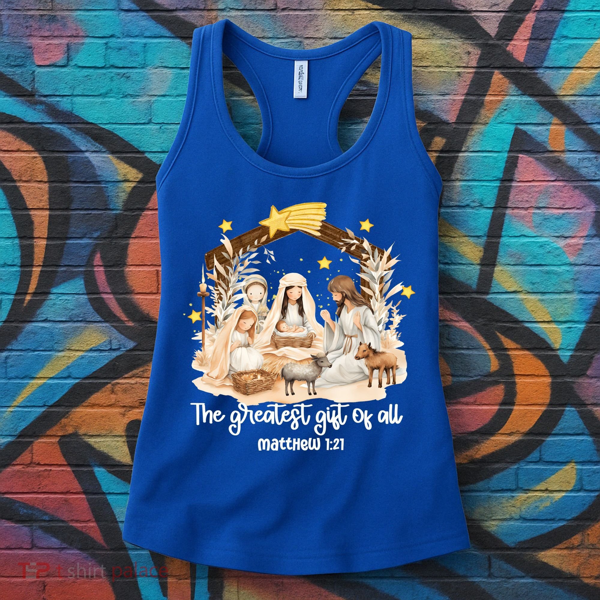 Jesus Christmas Nativity Scene Women's Tank Top