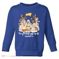 Jesus Christmas Nativity Scene Toddler Sweatshirt thumb 0