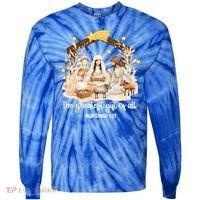 Jesus Christmas Nativity Scene Tie-Dye Long Sleeve Shirt thumb 0