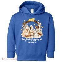 Jesus Christmas Nativity Scene Toddler Hoodie thumb 0