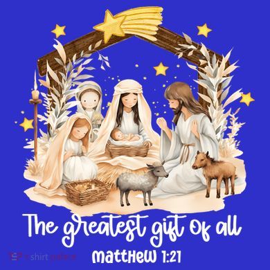 Jesus Christmas Nativity Scene Tall Hoodie