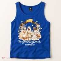 Jesus Christmas Nativity Scene Tank Top thumb 2