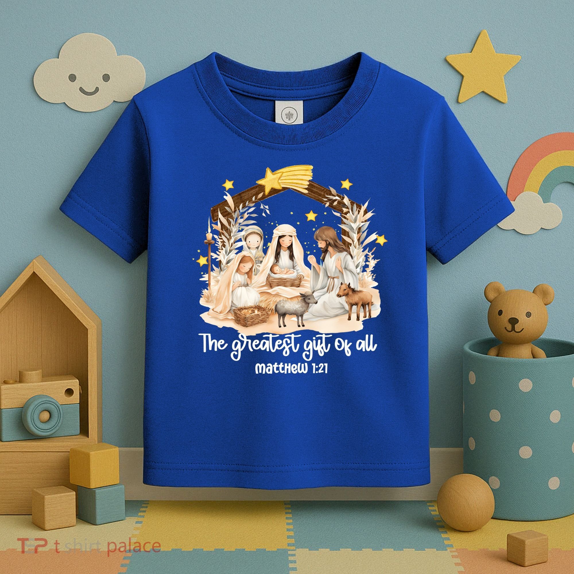 Jesus Christmas Nativity Scene Toddler T-Shirt
