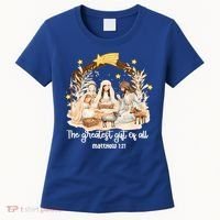 Jesus Christmas Nativity Scene Women's T-Shirt thumb 0