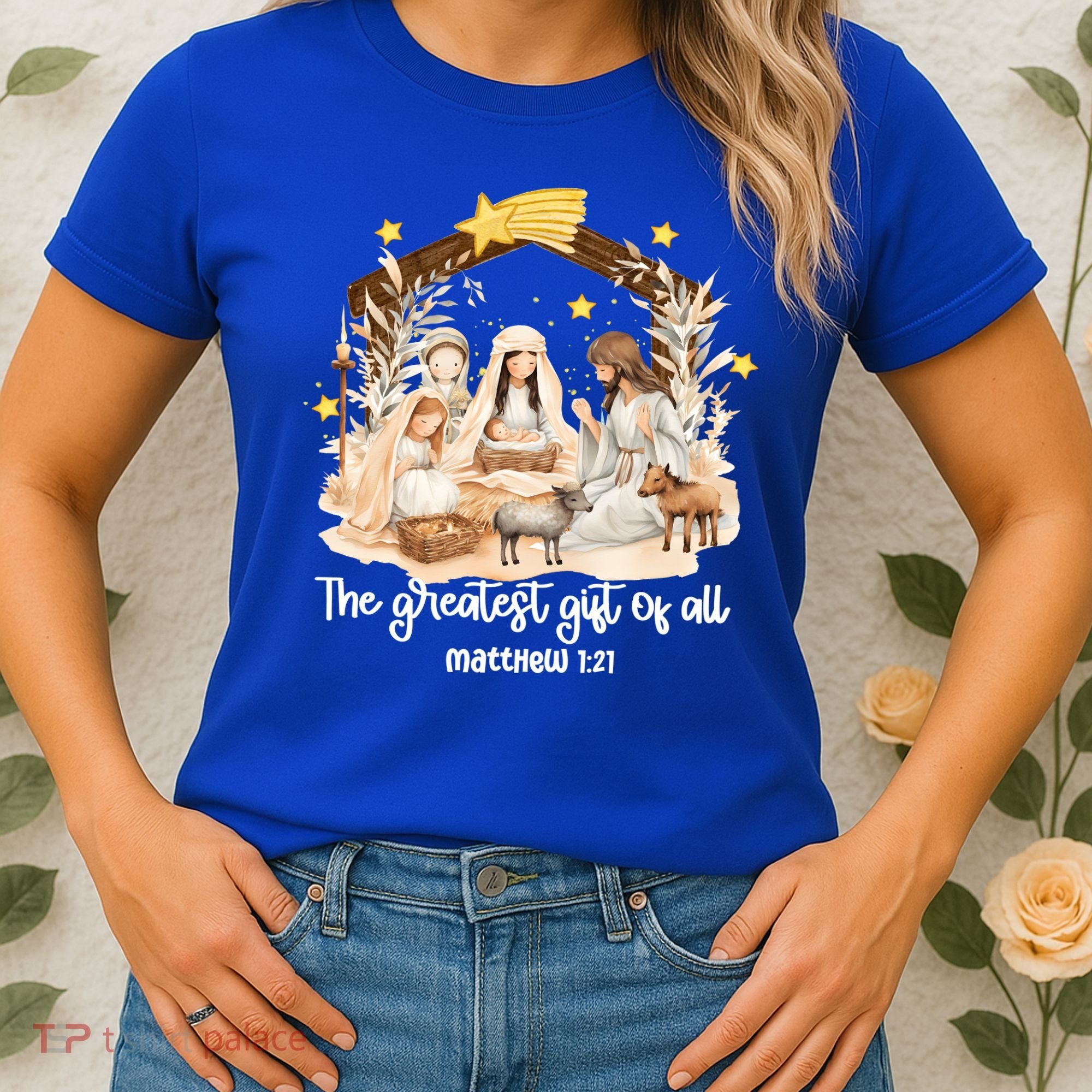 Jesus Christmas Nativity Scene Women's T-Shirt