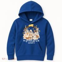 Jesus Christmas Nativity Scene Kids Hoodie thumb 0