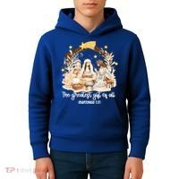 Jesus Christmas Nativity Scene Kids Hoodie thumb 4