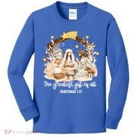 Jesus Christmas Nativity Scene Kids Long Sleeve Shirt thumb 0