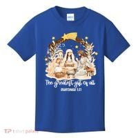 Jesus Christmas Nativity Scene Kids T-Shirt thumb 0