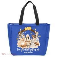 Jesus Christmas Nativity Scene Tote Bag thumb 0