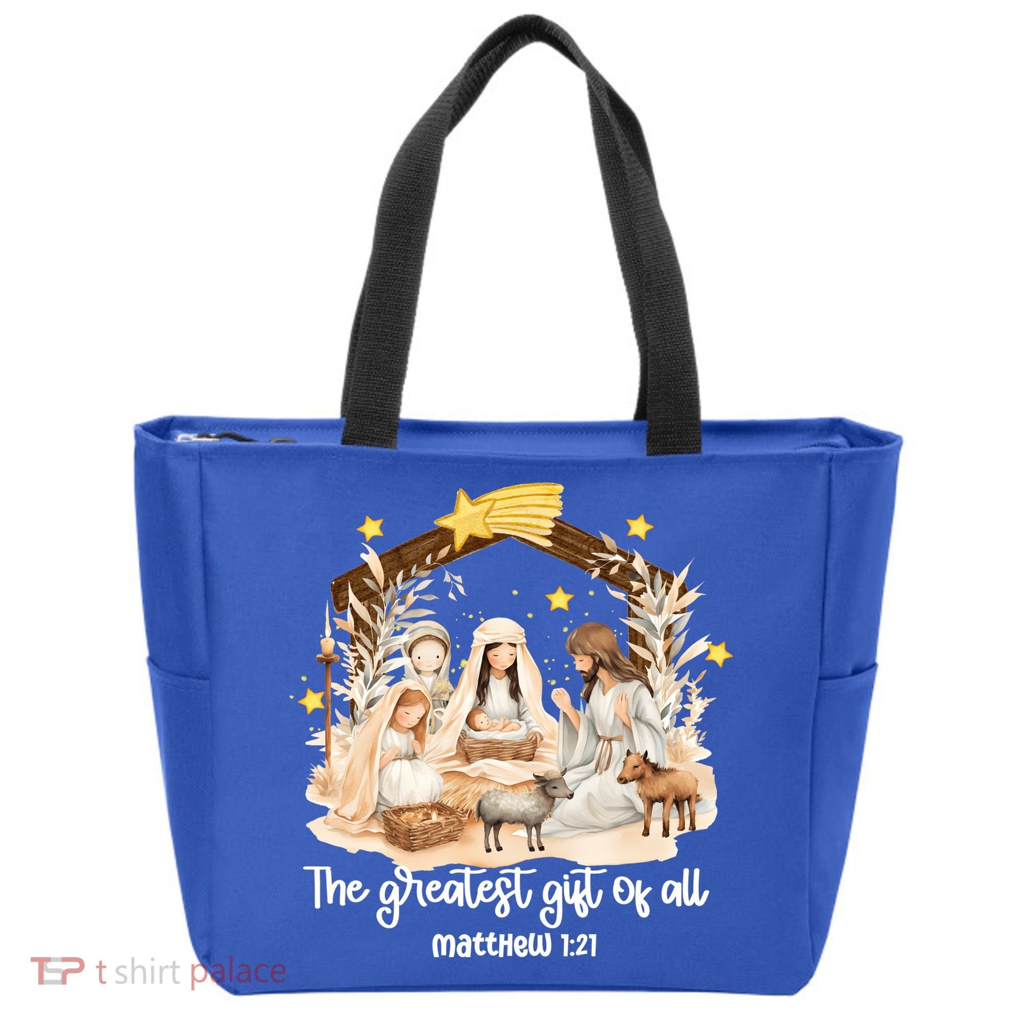 Jesus Christmas Nativity Scene Tote Bag