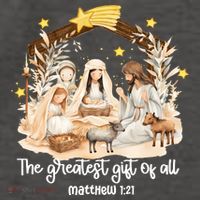 Jesus Christmas Nativity Scene Vector Backpack thumb 2
