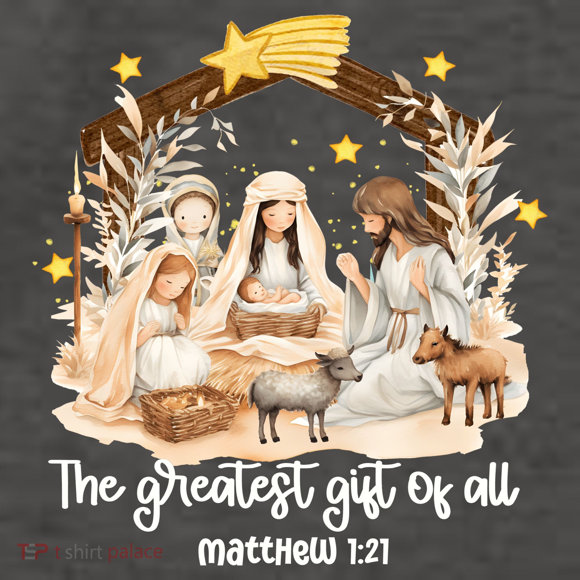 Jesus Christmas Nativity Scene Vector Backpack