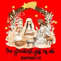 Jesus Christmas Nativity Scene Santa Hat thumb 1