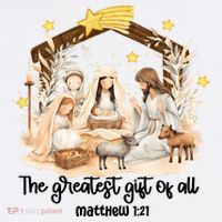 Jesus Christmas Nativity Scene Garment-Dyed Sweatshirt thumb 2