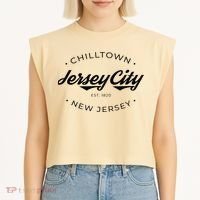 Jersey City New Jersey Chilltown Garment-Dyed Women's Muscle Tee thumb 2