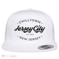 Jersey City New Jersey Chilltown Flat Bill Trucker Hat thumb 0