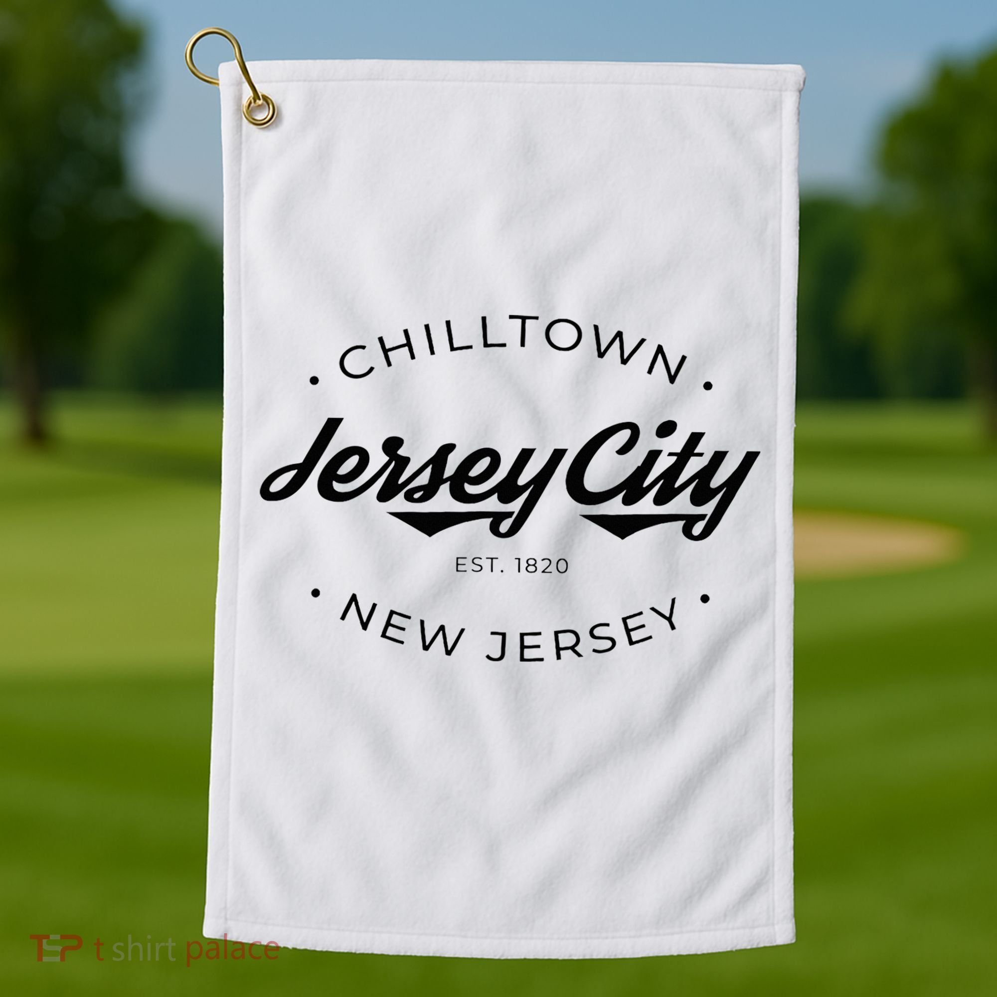 Jersey City New Jersey Chilltown Golf Towel