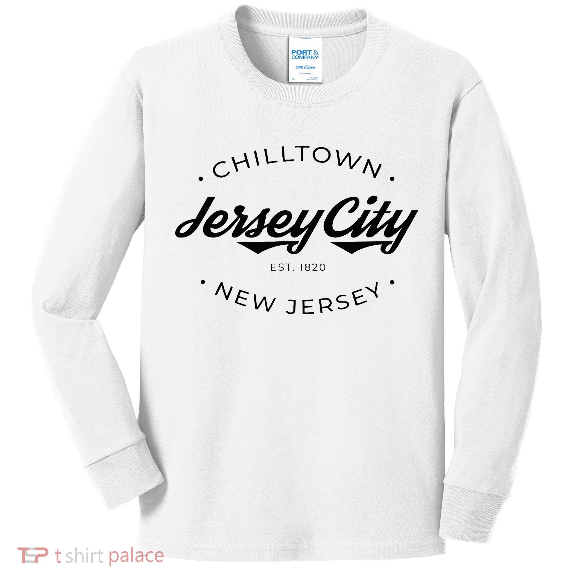 Jersey City New Jersey Chilltown Kids Long Sleeve Shirt