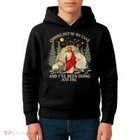 Jesus Coming Out Of My Cave And Ive Been Doing Just Fine Kids Hoodie thumb 4