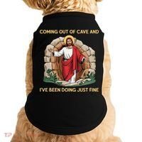Jesus Coming Out Of My Cave And Ive Been Doing Just Fine Doggie Tank thumb 0