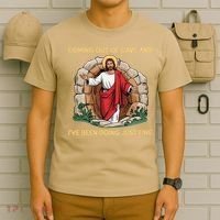 Jesus Coming Out Of My Cave And Ive Been Doing Just Fine T-Shirt thumb 6