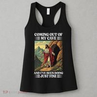 Jesus Coming Out Of My Cave And Ive Been Doing Just Fine Women's Tank Top thumb 3