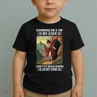 Jesus Coming Out Of My Cave And Ive Been Doing Just Fine Toddler T-Shirt thumb 2