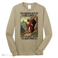 Jesus Coming Out Of My Cave And Ive Been Doing Just Fine Long Sleeve Shirt thumb 0