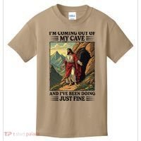 Jesus Coming Out Of My Cave And Ive Been Doing Just Fine Kids T-Shirt thumb 0