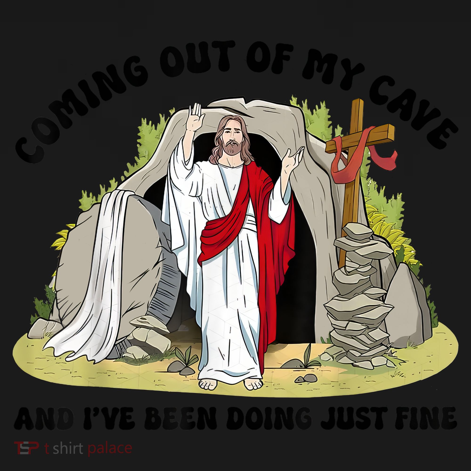 Jesus Coming Out Of My Cave And I’ve Been Doing Just Fine  Toddler Hoodie