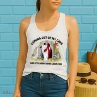 Jesus Coming Out Of My Cave And I’ve Been Doing Just Fine  Women's Tank Top thumb 2