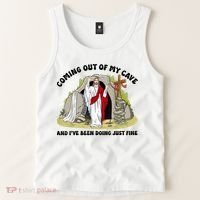 Jesus Coming Out Of My Cave And I’ve Been Doing Just Fine  Tank Top thumb 2