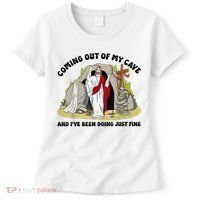 Jesus Coming Out Of My Cave And I’ve Been Doing Just Fine  Women's T-Shirt thumb 0